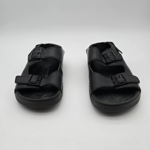 Birkenstock Shoes Mens 12 45 Wide Black Milano Leather Sandals Open Toed Ankle main image 8